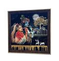 Beautiful Wooden Fiber Acrylic Wall Piece of Radha Krishna #1 - 13.50 x 13"